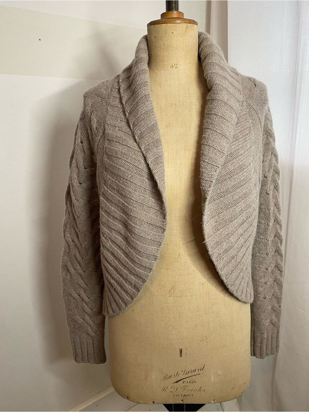 Vince Cashmere Alpaca Wool Cable Knit Cardigan Sweater M